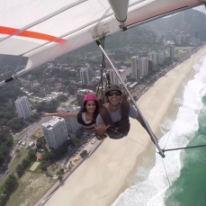 Maayan Ohev Ami hang gliding in Rio. Great flight!