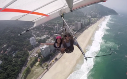 Maayan Ohev Ami hang gliding in Rio. Great flight!